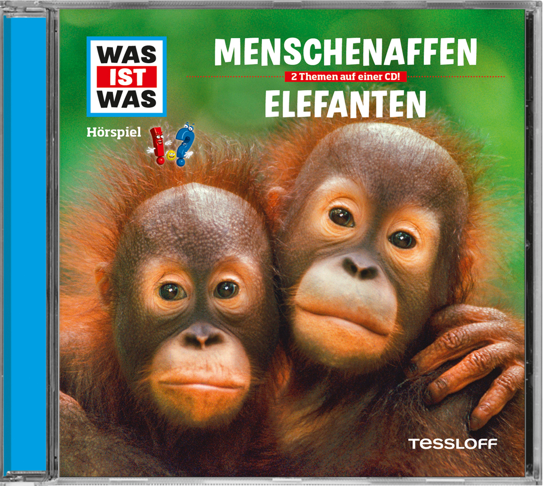 WAS IST WAS Hörspiel: Menschenaffen / Elefanten, Audio-CD main product photo