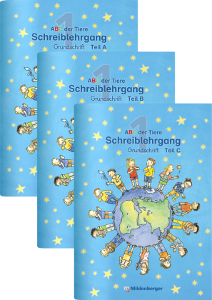ABC der Tiere - Schreiblehrgang Grundschrift, Teil A, B, C, 3 Hefte