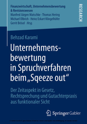 Unternehmensbewertung in Spruchverfahren beim 'Squeeze out'