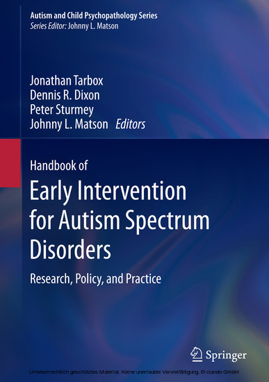 Handbook of Early Intervention for Autism Spectrum Disorders main product photo