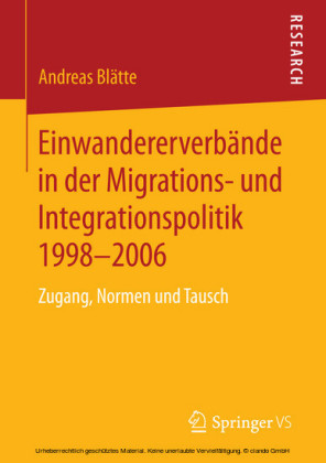 Einwandererverbände in der Migrations- und Integrationspolitik 1998-2006