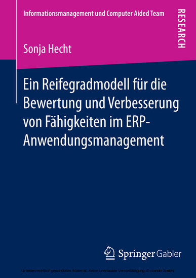Ein Reifegradmodell für die Bewertung und Verbesserung von Fähigkeiten im ERP-Anwendungsmanagement main product photo