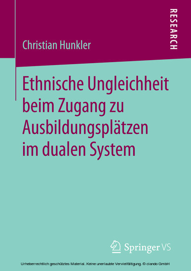 Ethnische Ungleichheit beim Zugang zu Ausbildungsplätzen im dualen System main product photo