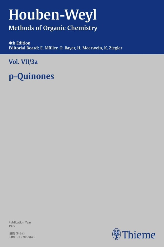 Houben-Weyl Methods of Organic Chemistry Vol. VII/3a, 4th Edition main product photo