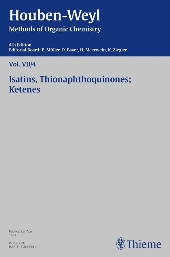 Houben-Weyl Methods of Organic Chemistry Vol. VII/4, 4th Edition main product photo