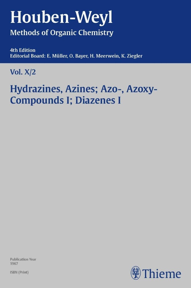 Houben-Weyl Methods of Organic Chemistry Vol. X/2, 4th Edition main product photo