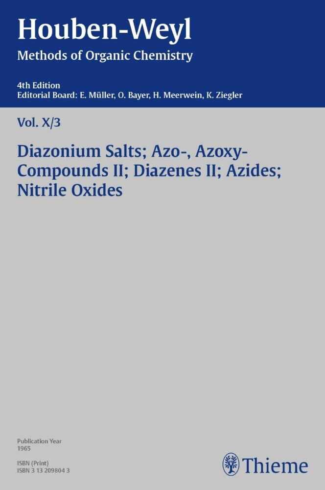 Houben-Weyl Methods of Organic Chemistry Vol. X/3, 4th Edition main product photo