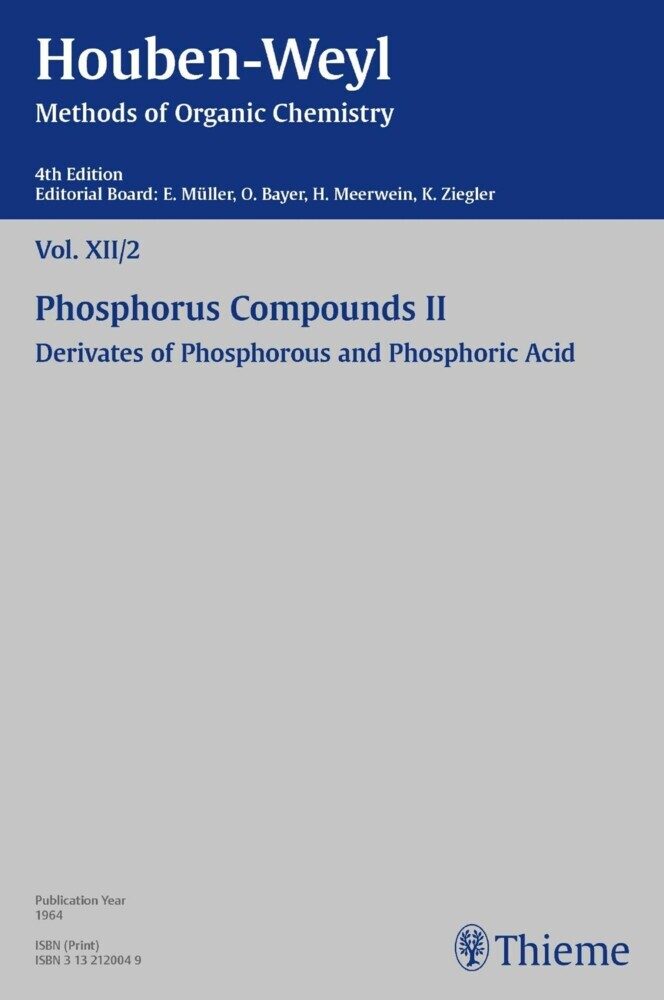 Houben-Weyl Methods of Organic Chemistry Vol. XII/2, 4th Edition main product photo