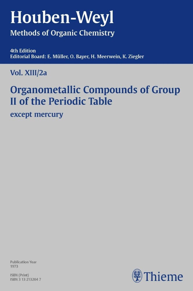 Houben-Weyl Methods of Organic Chemistry Vol. XIII/2a, 4th Edition main product photo