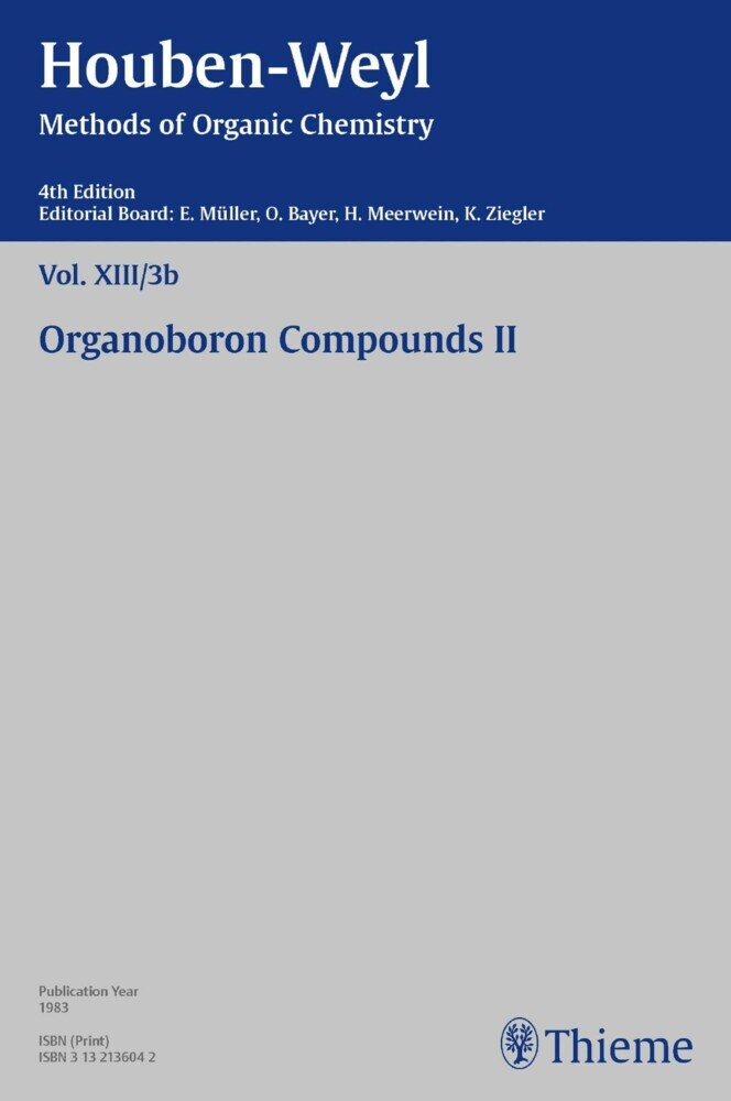 Houben-Weyl Methods of Organic Chemistry Vol. XIII/3b, 4th Edition main product photo
