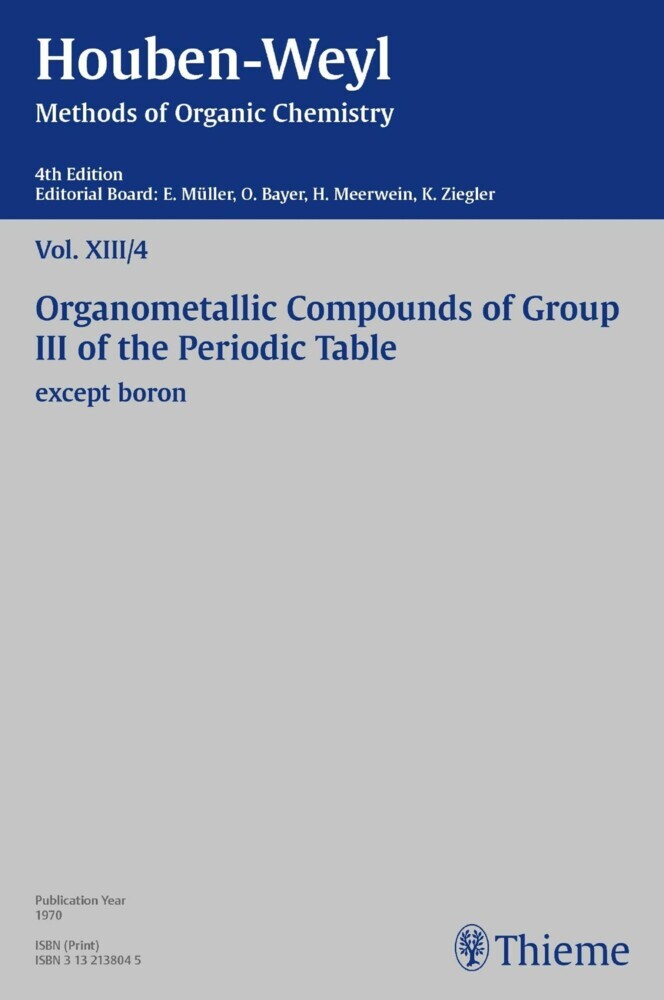 Houben-Weyl Methods of Organic Chemistry Vol. XIII/4, 4th Edition main product photo