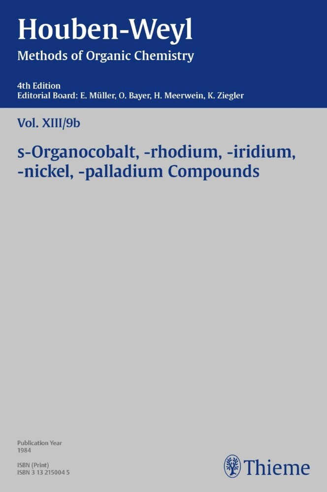 Houben-Weyl Methods of Organic Chemistry Vol. XIII/9b, 4th Edition main product photo
