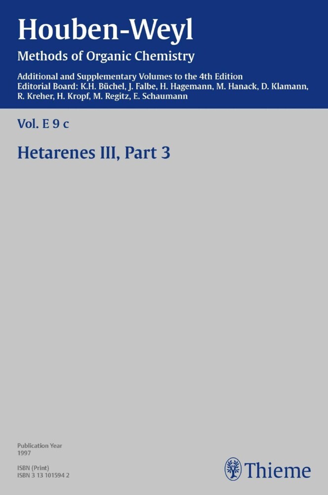 Houben-Weyl Methods of Organic Chemistry Vol. E 9c, 4th Edition Supplement main product photo
