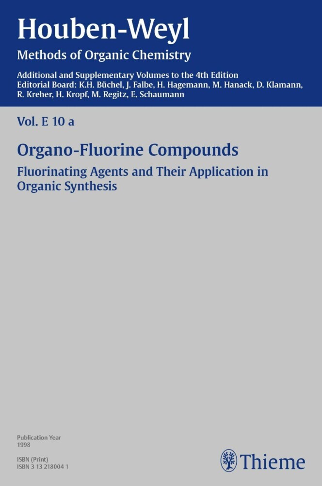 Houben-Weyl Methods of Organic Chemistry Vol. E 10a, 4th Edition Supplement main product photo
