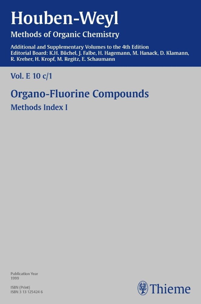 Houben-Weyl Methods of Organic Chemistry Vol. E 10c/1, 4th Edition Supplement main product photo