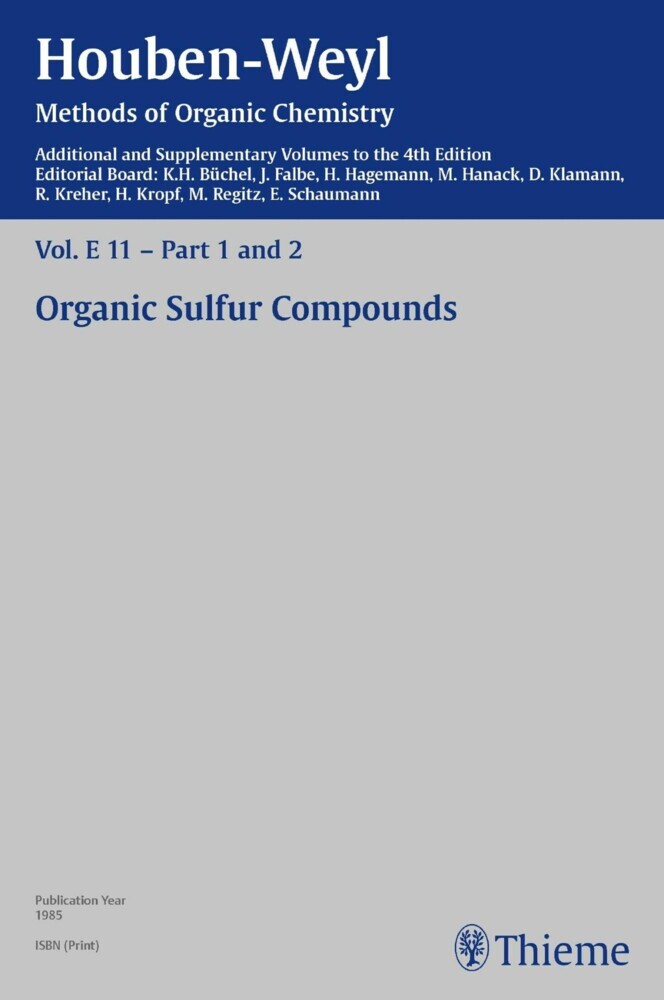 Houben-Weyl Methods of Organic Chemistry Vol. E 11, 4th Edition Supplement main product photo