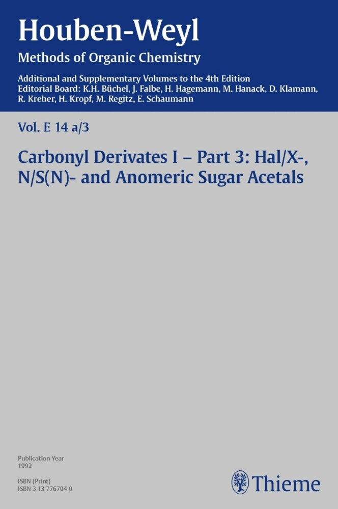 Houben-Weyl Methods of Organic Chemistry Vol. E 14a/3, 4th Edition Supplement main product photo