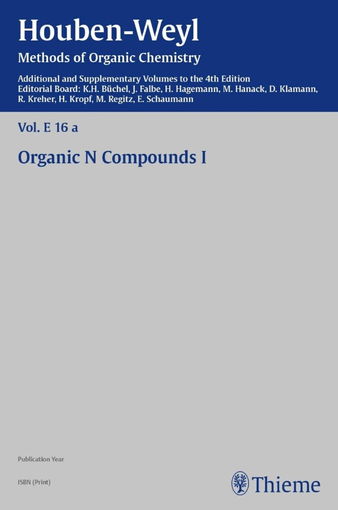 Houben-Weyl Methods of Organic Chemistry Vol. E 16a, 4th Edition Supplement main product photo