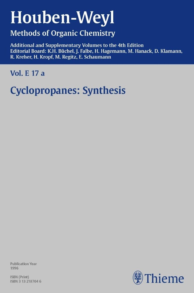 Houben-Weyl Methods of Organic Chemistry Vol. E 17a, 4th Edition Supplement main product photo