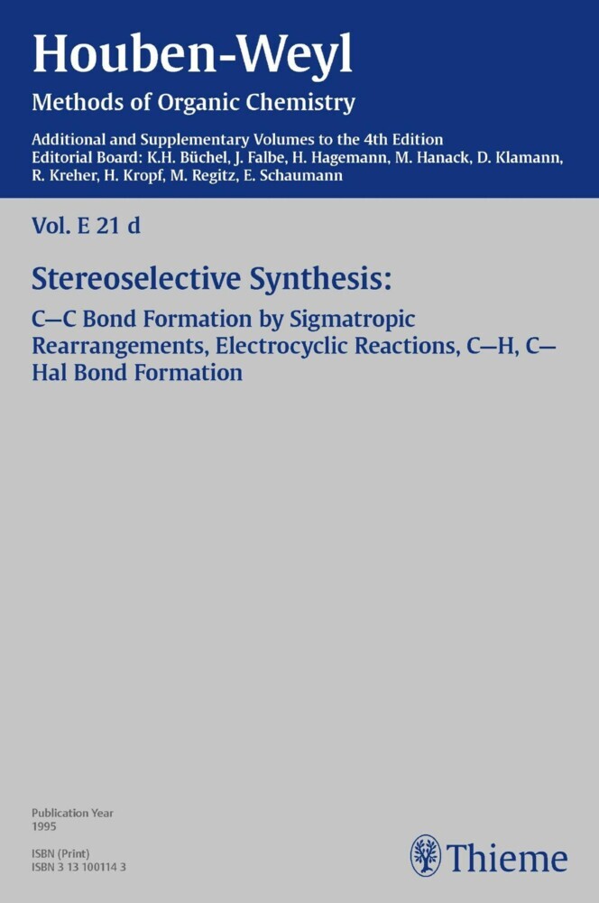 Houben-Weyl Methods of Organic Chemistry Vol. E 21d, 4th Edition Supplement main product photo