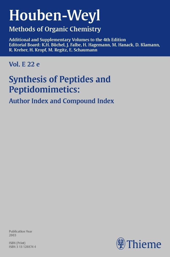 Houben-Weyl Methods of Organic Chemistry Vol. E 22e, 4th Edition Supplement main product photo