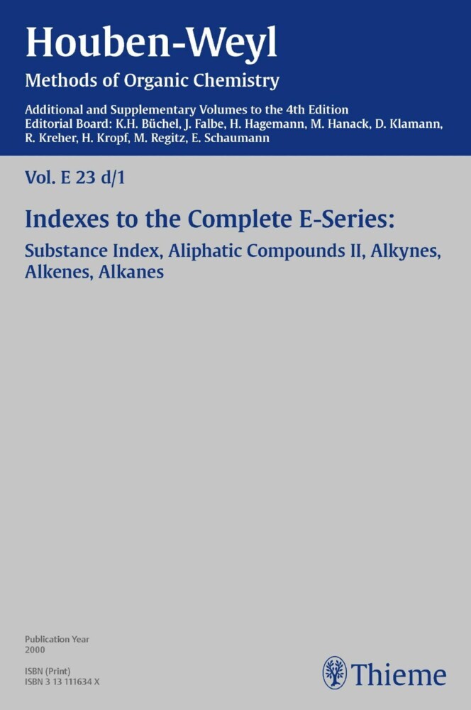 Houben-Weyl Methods of Organic Chemistry Vol. E 23d/1, 4th Edition Supplement. Vol.E 23d/1 main product photo