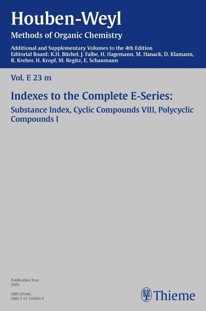 Houben-Weyl Methods of Organic Chemistry Vol. E 23m, 4th Edition Supplement main product photo