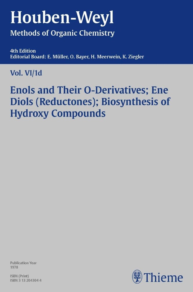 Houben-Weyl Methods of Organic Chemistry Vol. VI/1d, 4th Edition main product photo