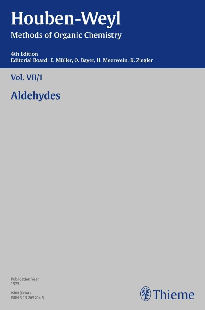 Houben-Weyl Methods of Organic Chemistry Vol. VII/1, 4th Edition main product photo
