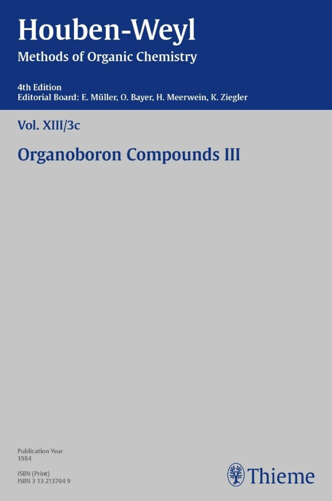 Houben-Weyl Methods of Organic Chemistry Vol. XIII/3c, 4th Edition main product photo