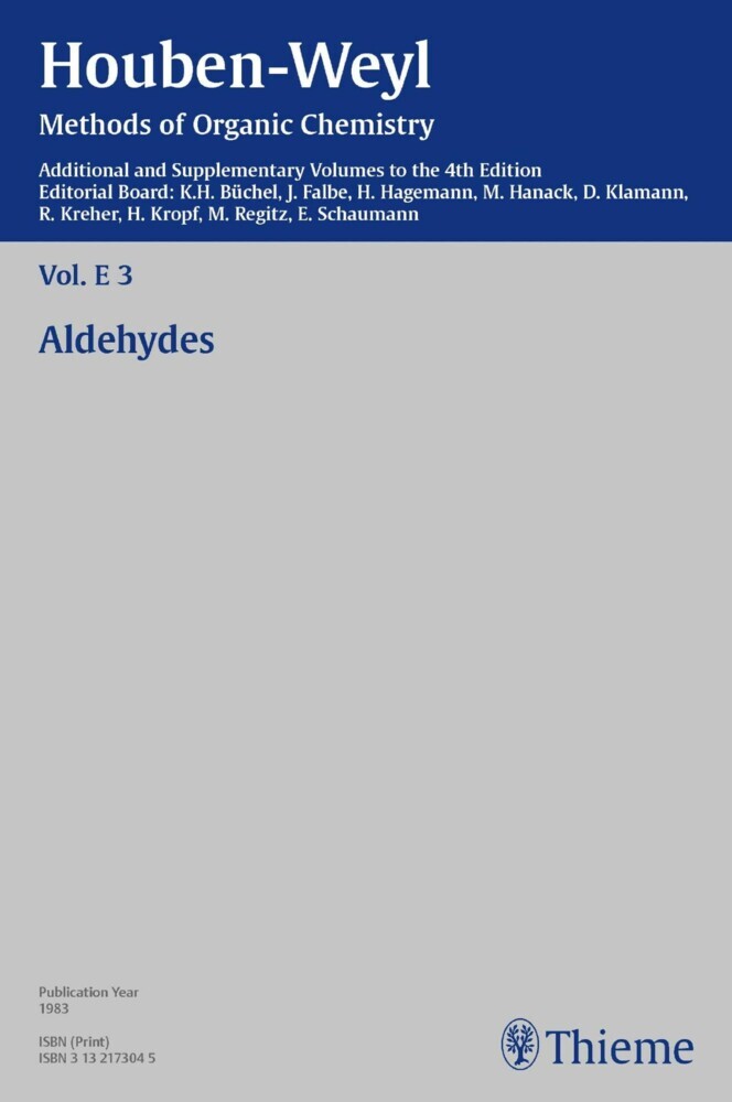 Houben-Weyl Methods of Organic Chemistry Vol. E 3, 4th Edition Supplement main product photo