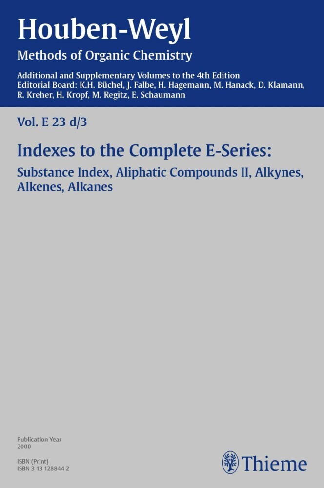 Houben-Weyl Methods of Organic Chemistry Vol. E 23d/3, 4th Edition Supplement main product photo