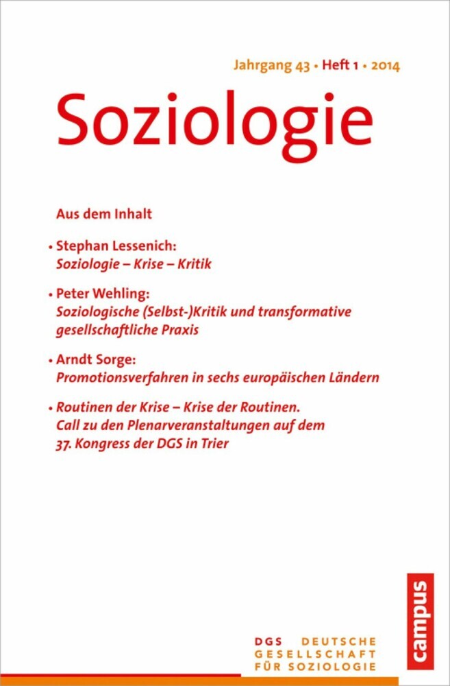 Soziologie 1.2014 main product photo