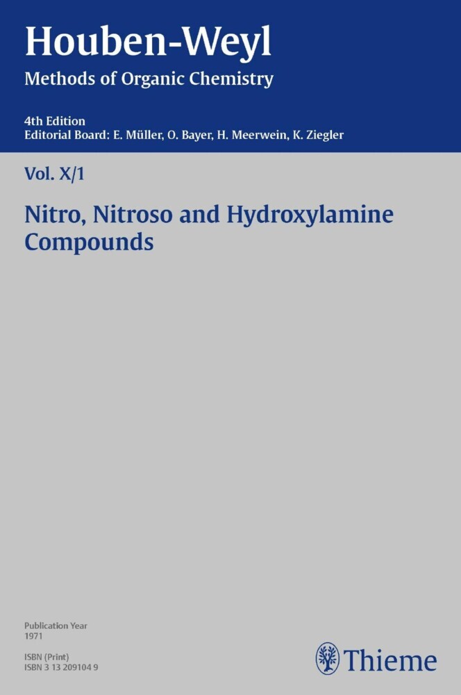 Houben-Weyl Methods of Organic Chemistry Vol. X/1, 4th Edition main product photo