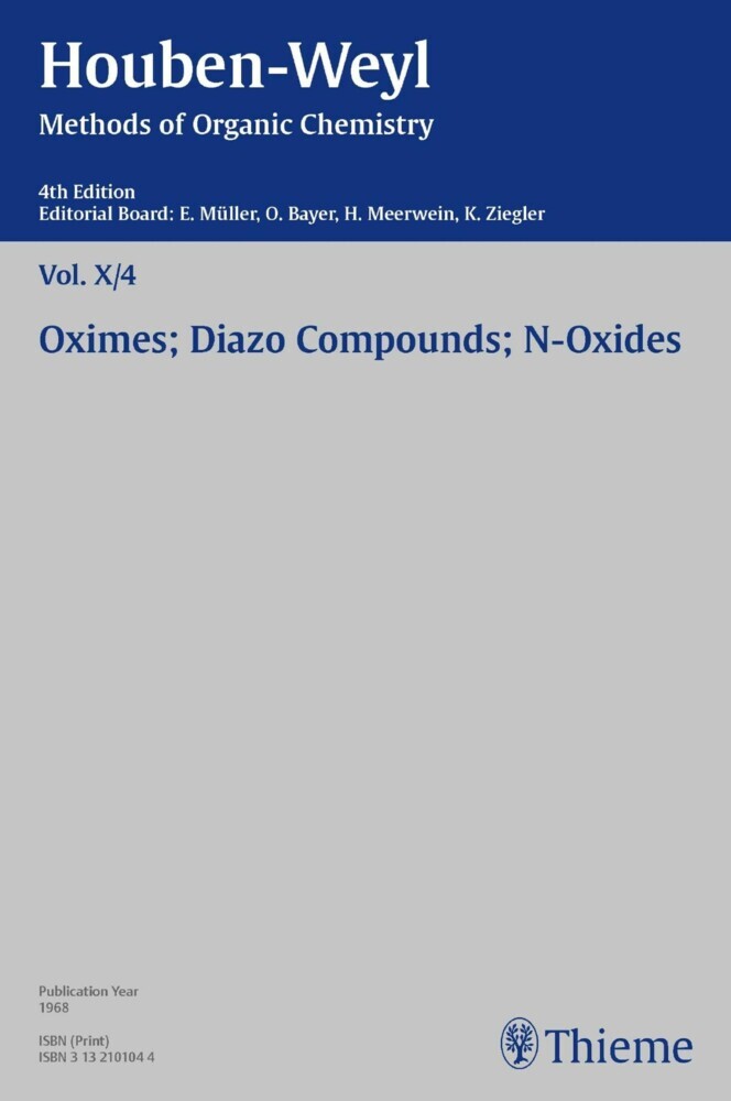 Houben-Weyl Methods of Organic Chemistry Vol. X/4, 4th Edition main product photo