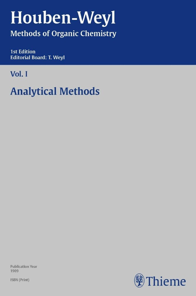 Houben-Weyl Methods of Organic Chemistry Vol. I, 1st Edition main product photo