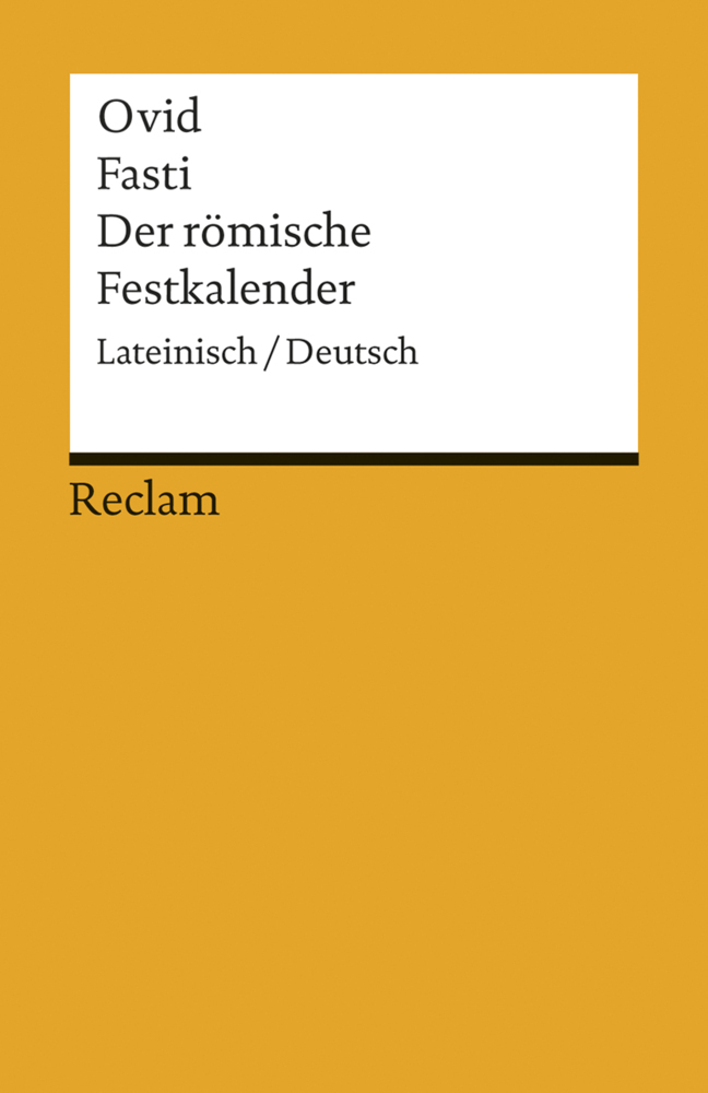 Fasti / Der römische Festkalender. Lateinisch/Deutsch main product photo