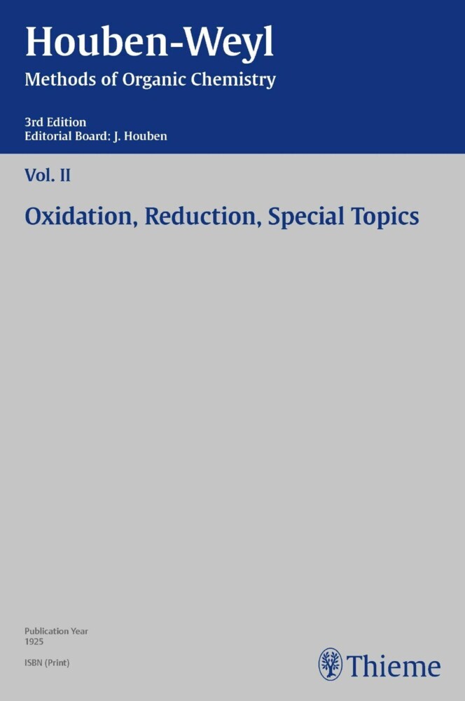 Houben-Weyl Methods of Organic Chemistry Vol. II, 3rd Edition main product photo