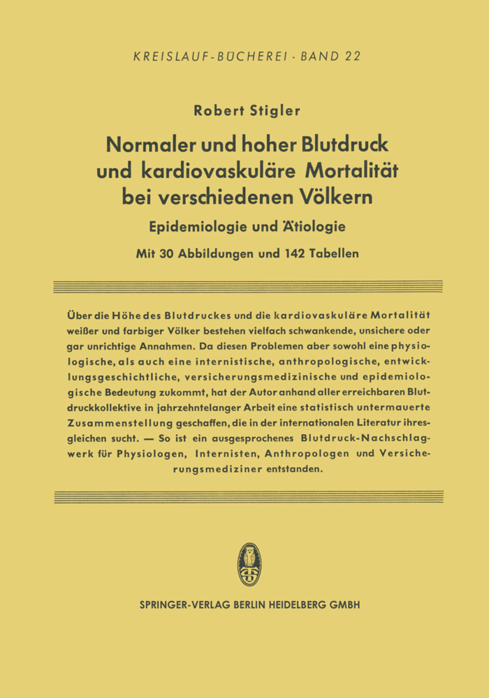 Normaler und hoher Blutdruck und kardiovaskuläre Mortalität bei verschiedenen Völkern main product photo
