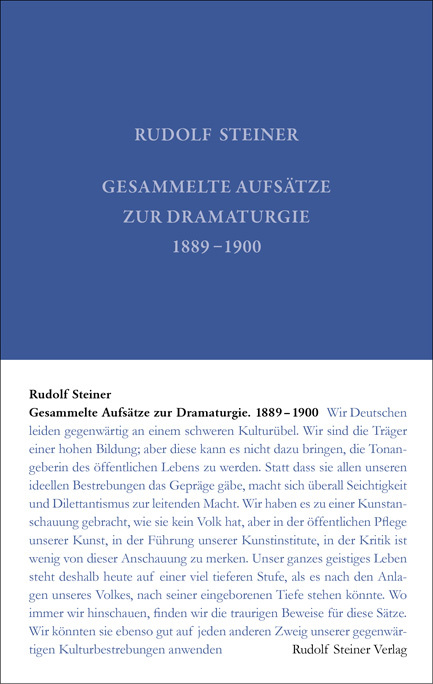 Gesammelte Aufsätze zur Dramaturgie 1889-1900 main product photo