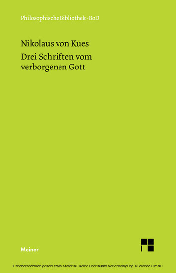 Drei Schriften vom verborgenen Gott main product photo