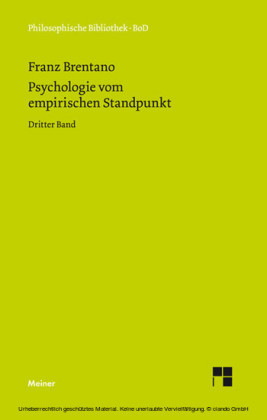 Psychologie vom empirischen Standpunkt. Dritter Band