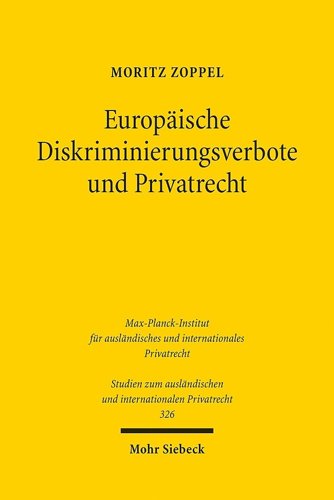 Europäische Diskriminierungsverbote und Privatrecht main product photo
