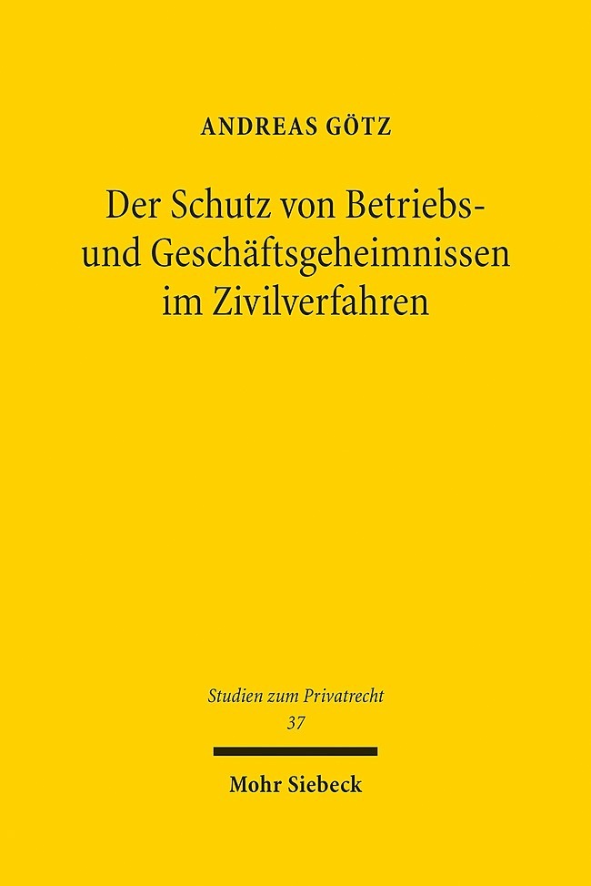 Der Schutz von Betriebs- und Geschäftsgeheimnissen im Zivilverfahren main product photo