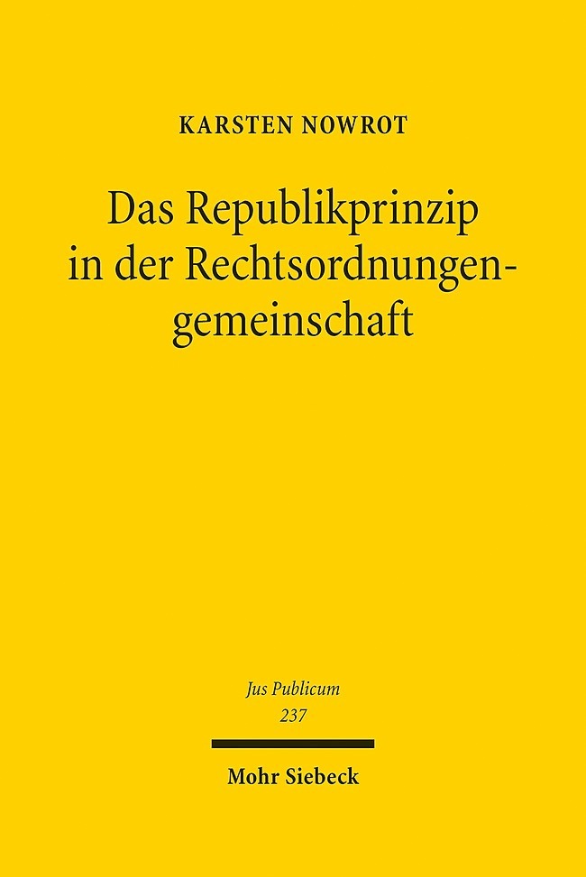 Das Republikprinzip in der Rechtsordnungengemeinschaft main product photo