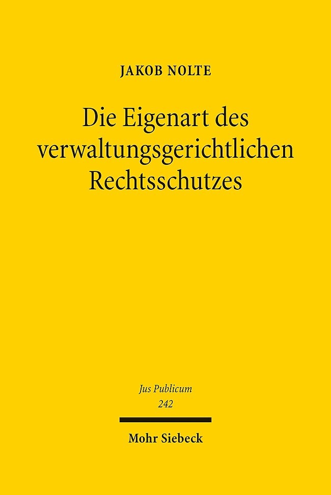 Die Eigenart des verwaltungsgerichtlichen Rechtsschutzes main product photo