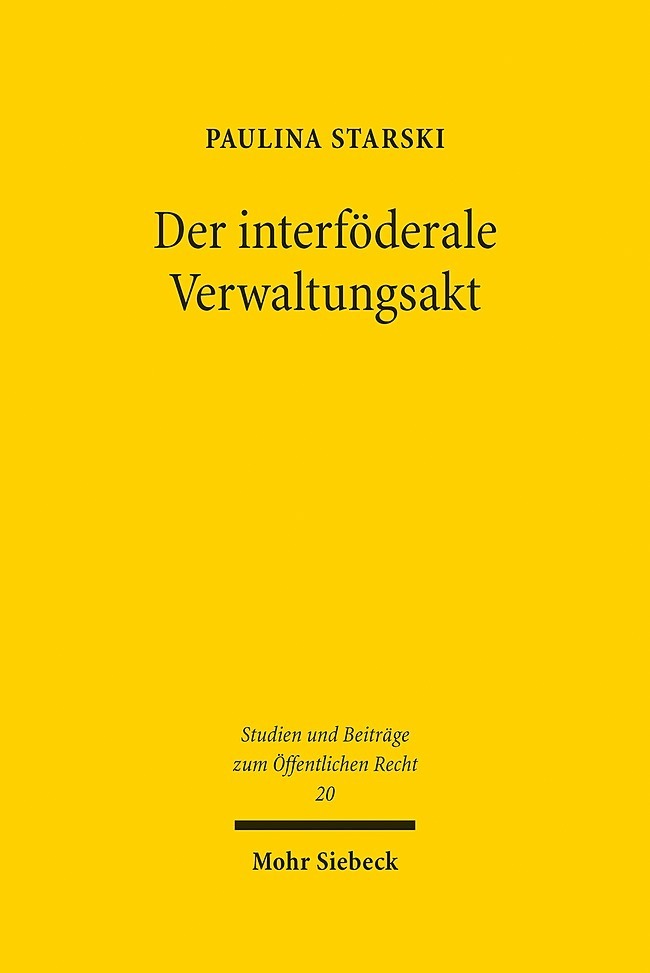 Der interföderale Verwaltungsakt main product photo