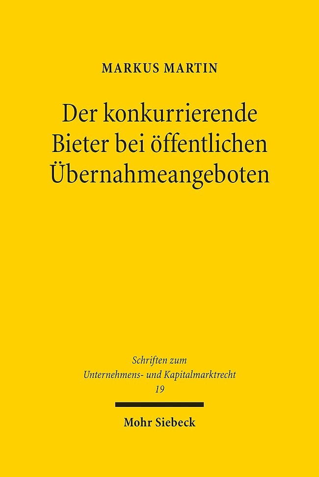 Der konkurrierende Bieter bei öffentlichen Übernahmeangeboten main product photo