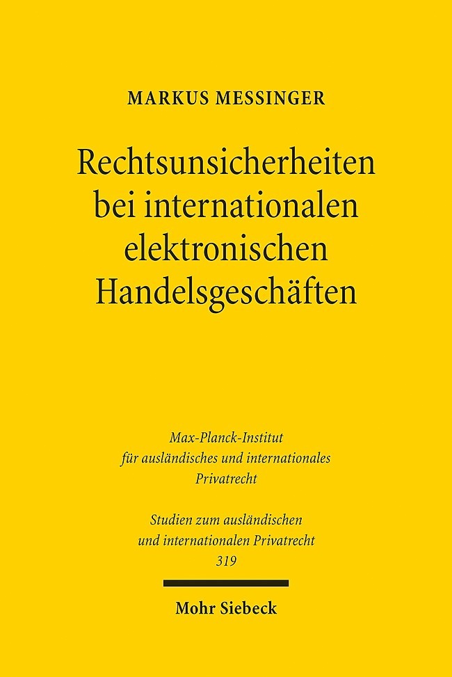 Rechtsunsicherheiten bei internationalen elektronischen Handelsgeschäften main product photo