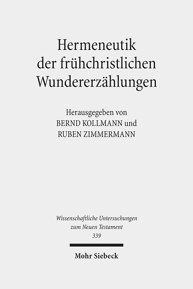 Hermeneutik der frühchristlichen Wundererzählungen main product photo